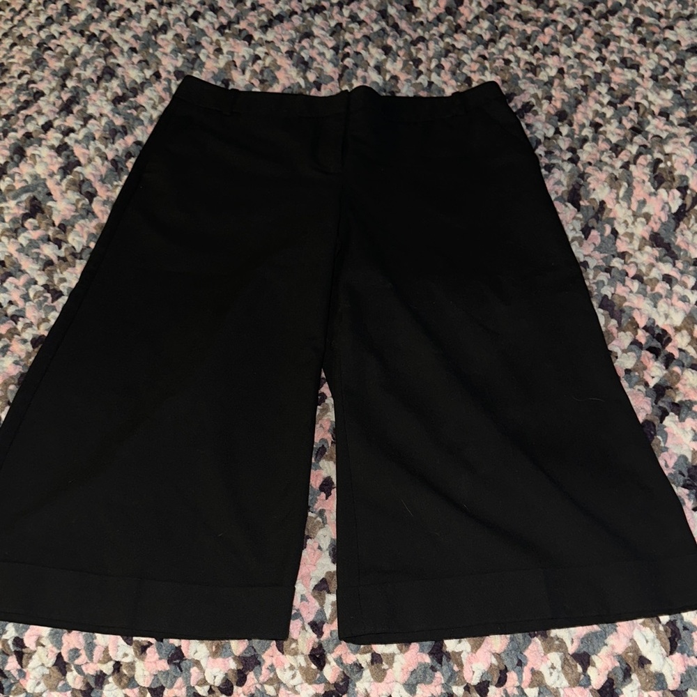 The Limited Black Women's wide-Leg cropped pants